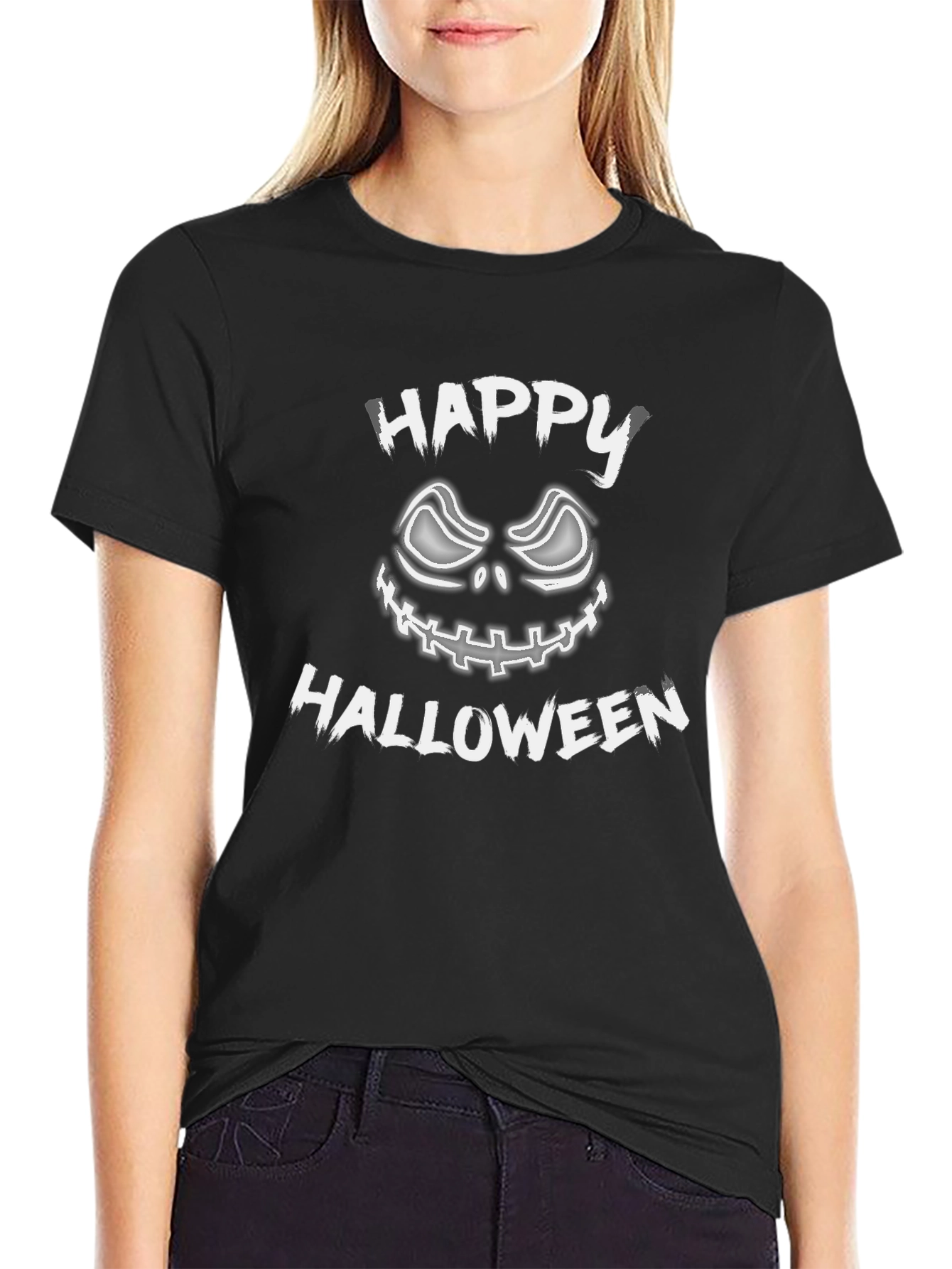 Happy Halloween Graphic Tee - Mens Black T-Shirt