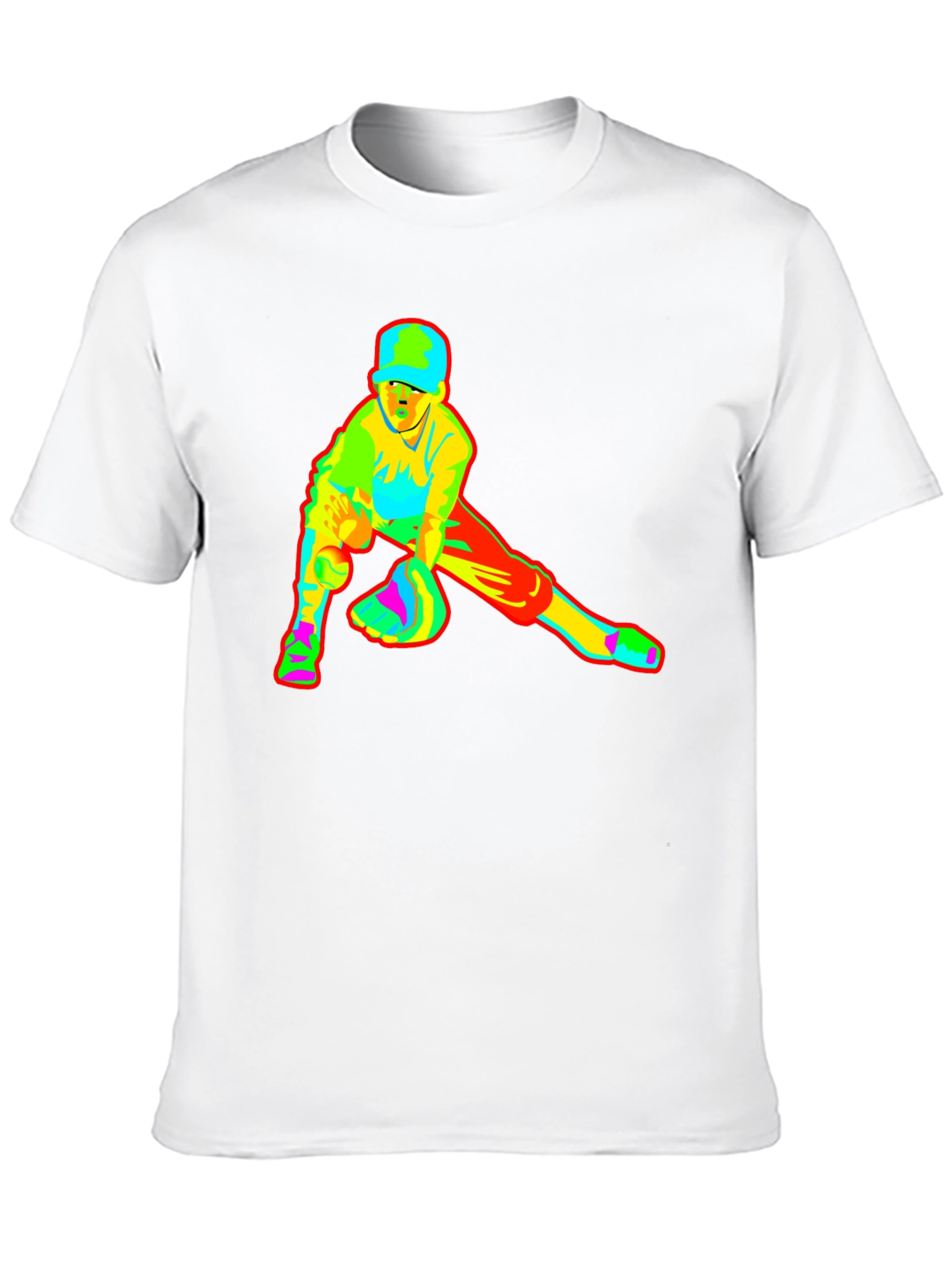 Baseball Player Graphic Black T-Shirt