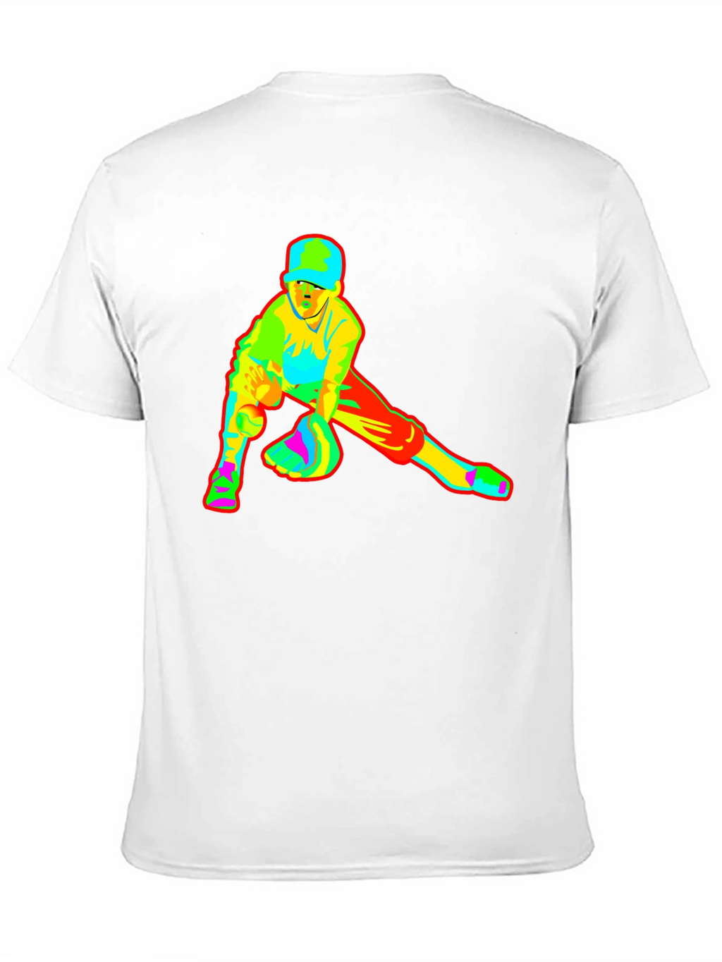Baseball Player Graphic Black T-Shirt