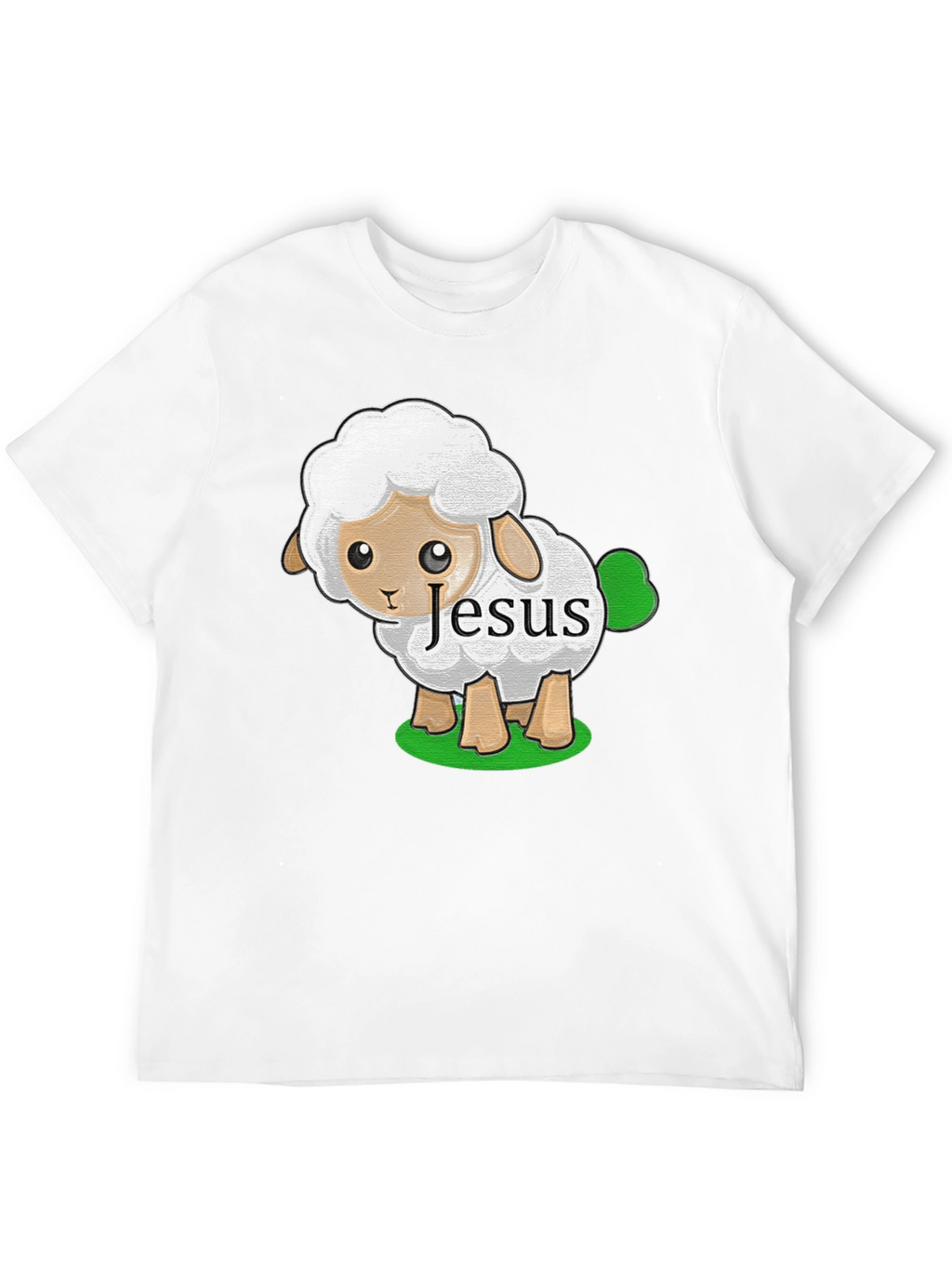 Cute Jesus Sheep T-Shirt - Black Cotton Tee