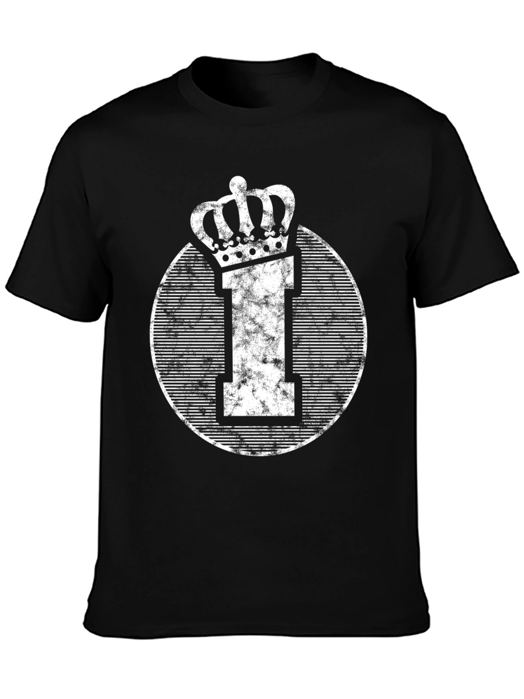 King Initial I Graphic Tee - Black