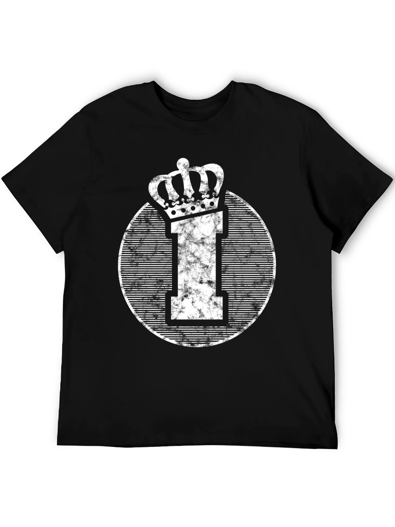 King Initial I Graphic Tee - Black
