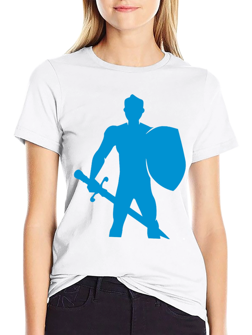 Knight Graphic Tee - Black Cotton T-Shirt