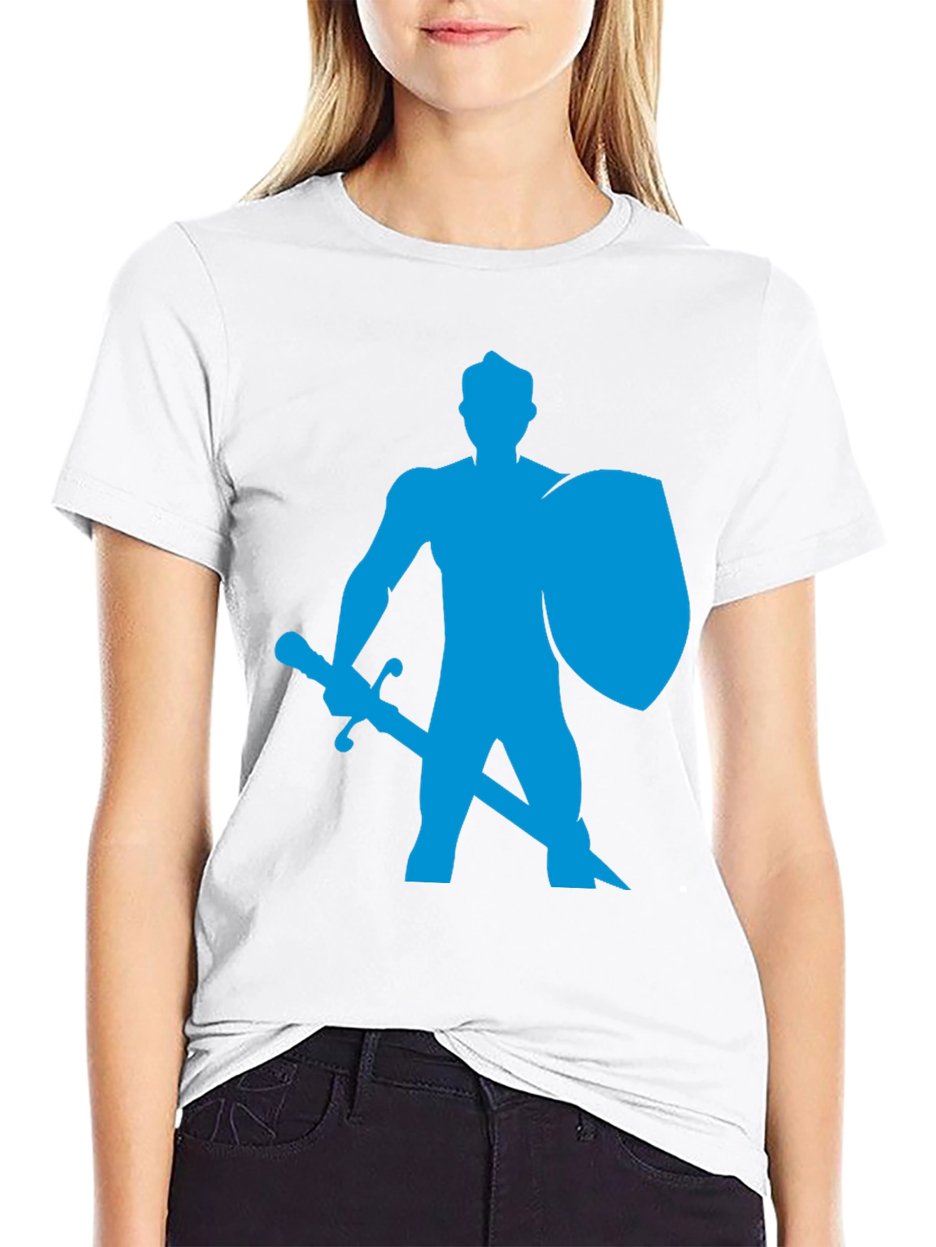 Knight Graphic Tee - Black Cotton T-Shirt