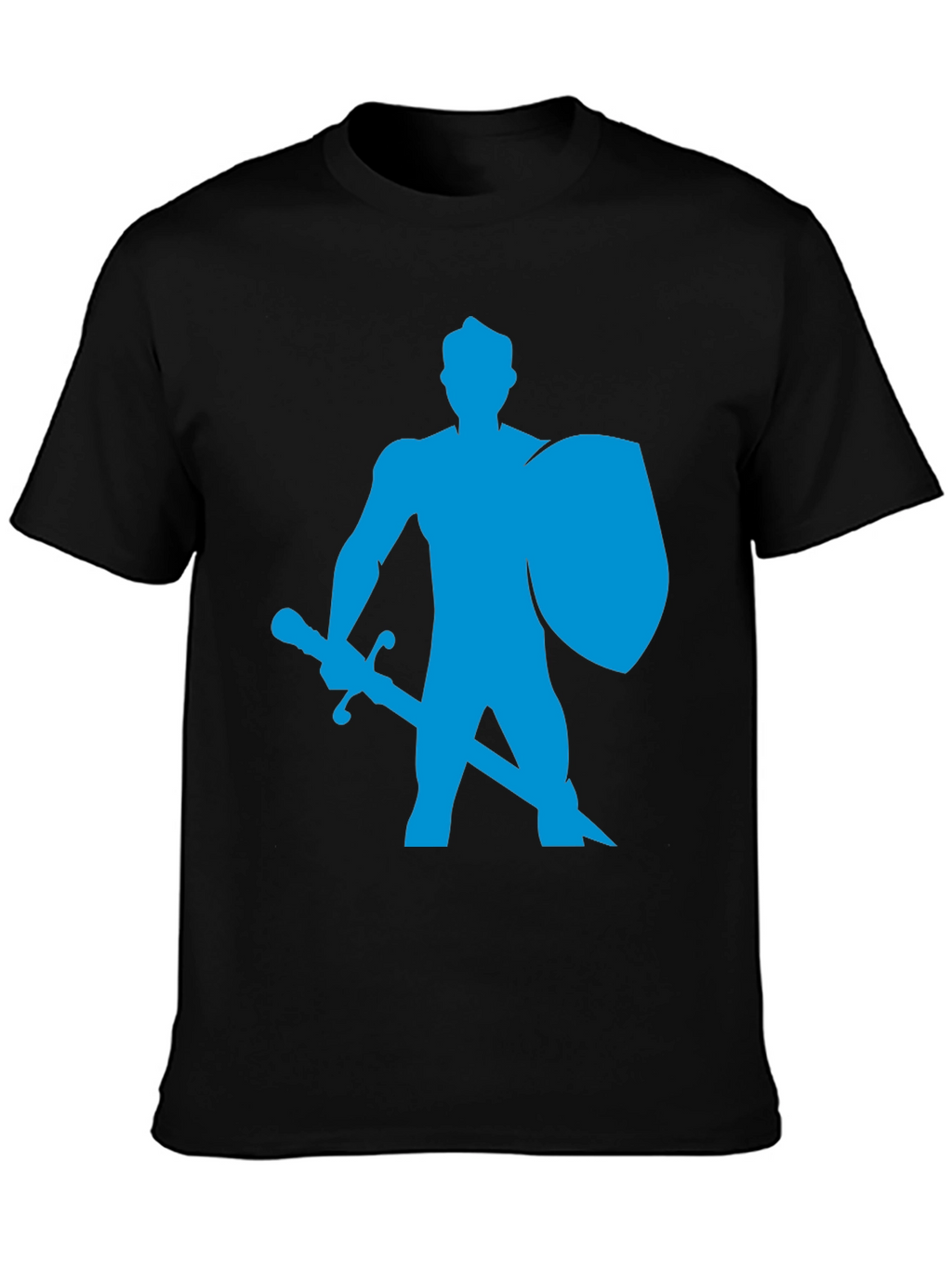 Knight Graphic Tee - Black Cotton T-Shirt