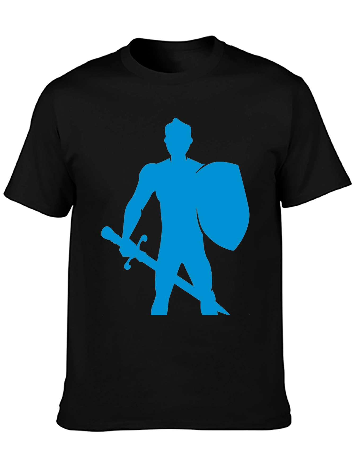 Knight Graphic Tee - Black Cotton T-Shirt
