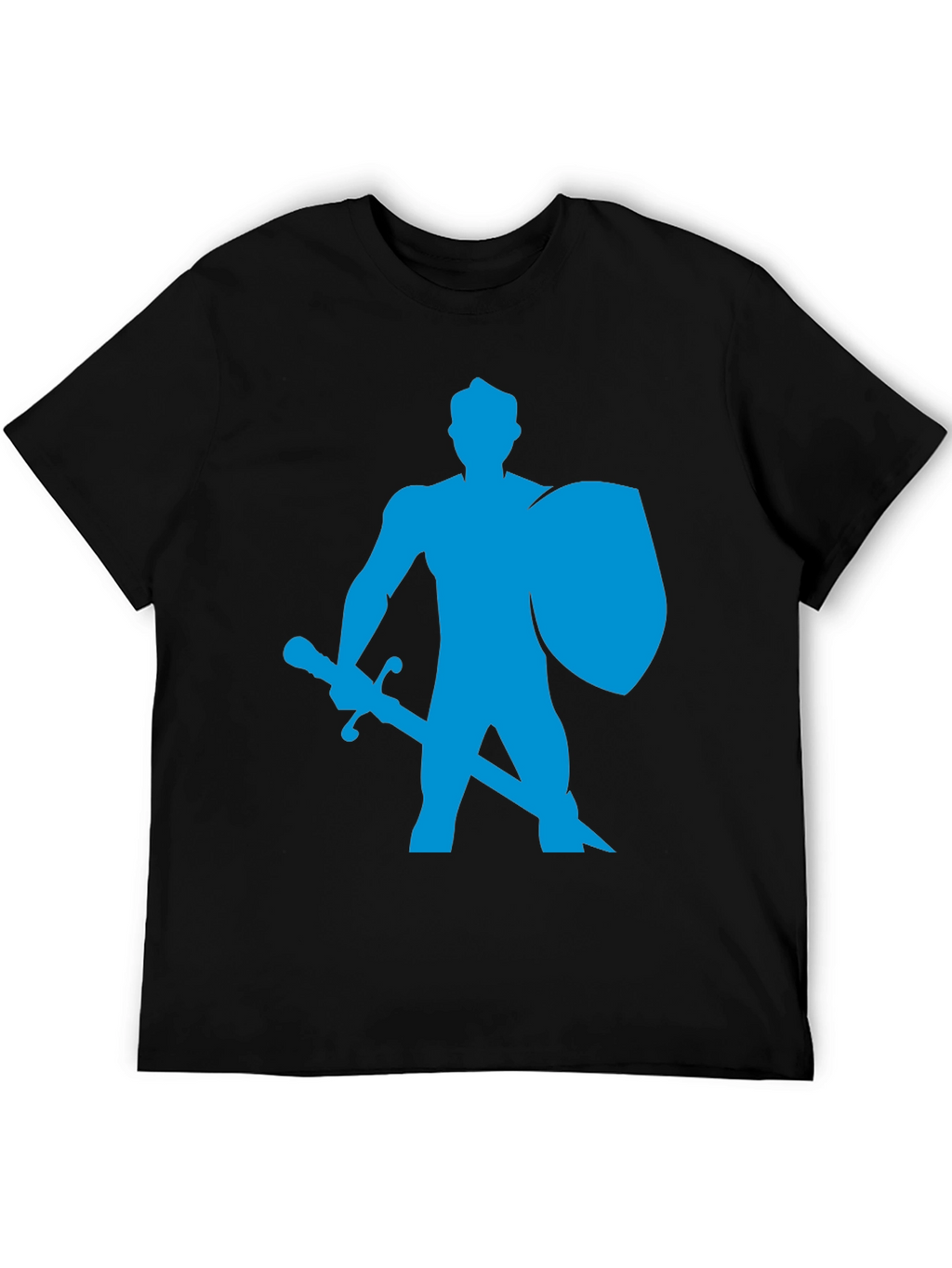 Knight Graphic Tee - Black Cotton T-Shirt