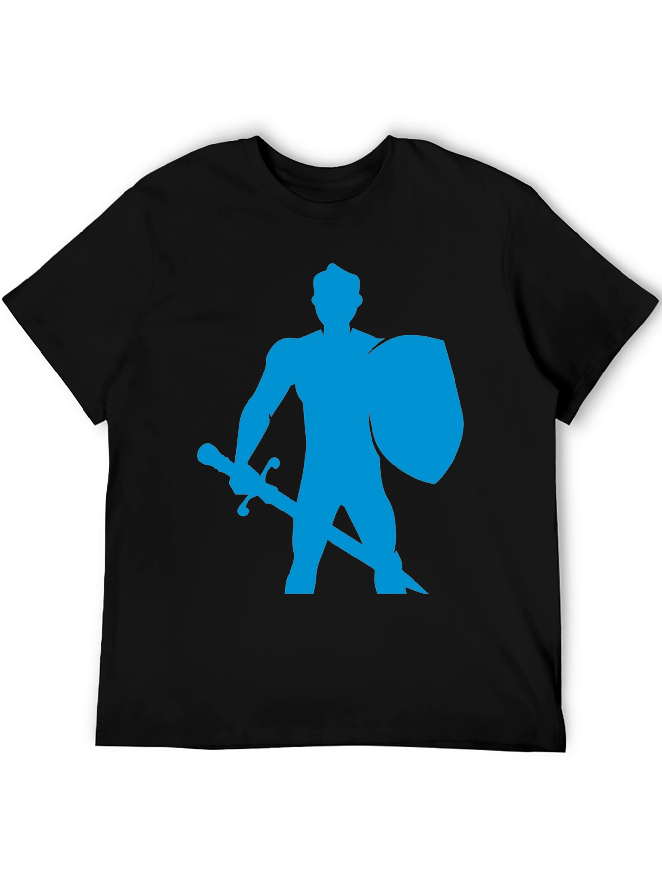 Knight Graphic Tee - Black Cotton T-Shirt