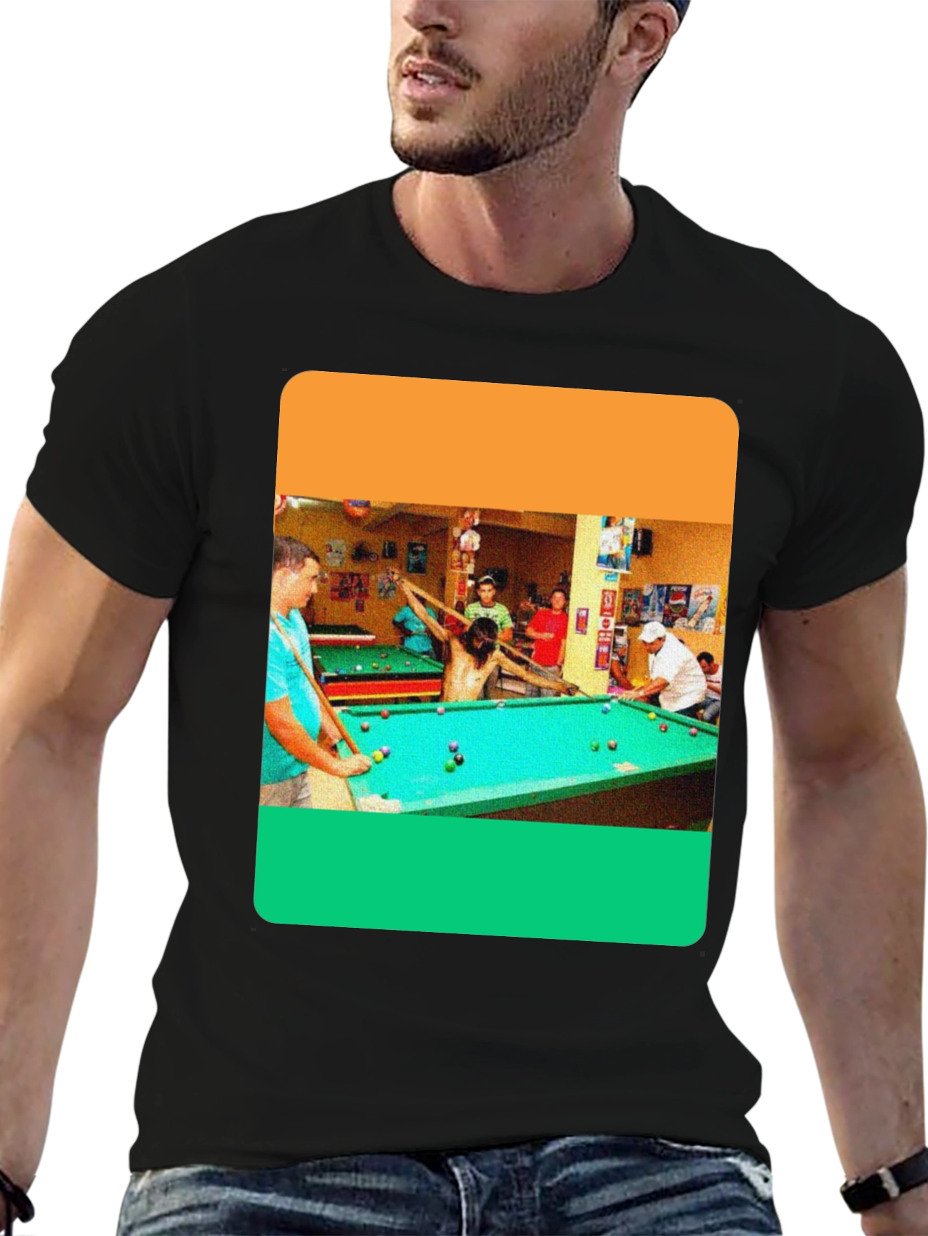 Billiard Jesus Graphic T-Shirt