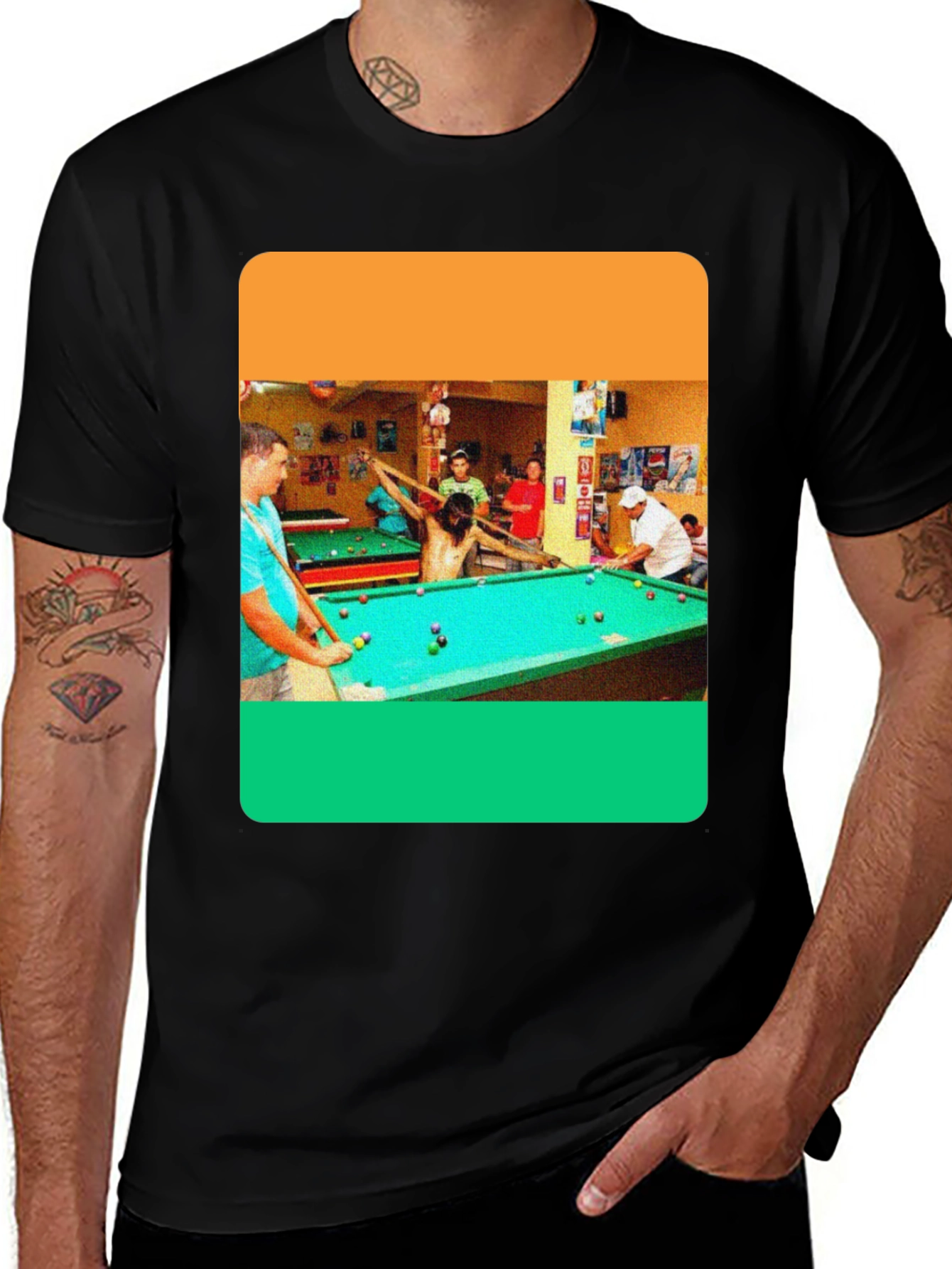 Billiard Jesus Graphic T-Shirt