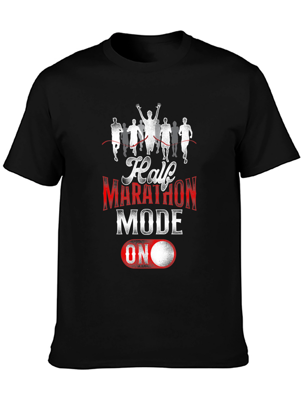 Half Marathon Mode ON T-Shirt - Black