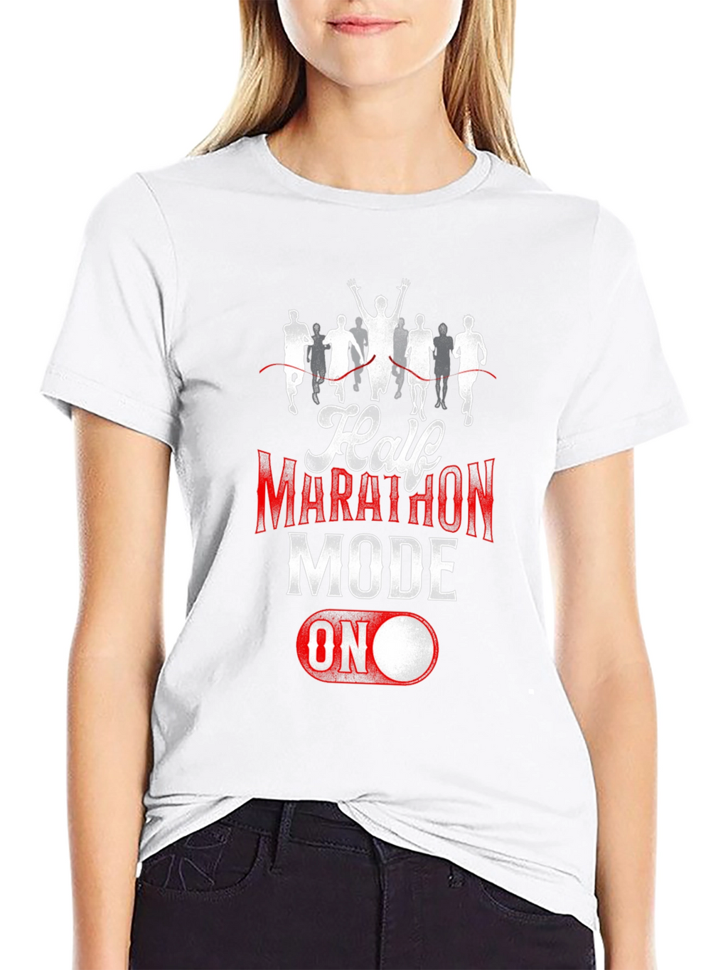 Half Marathon Mode ON T-Shirt - Black