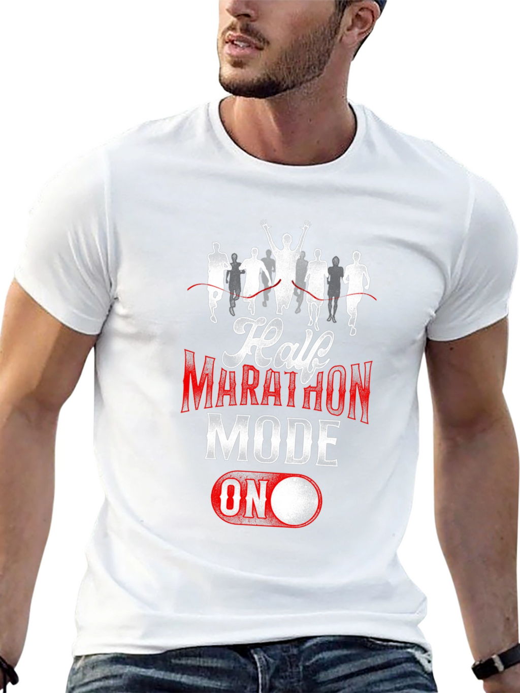 Half Marathon Mode ON T-Shirt - Black