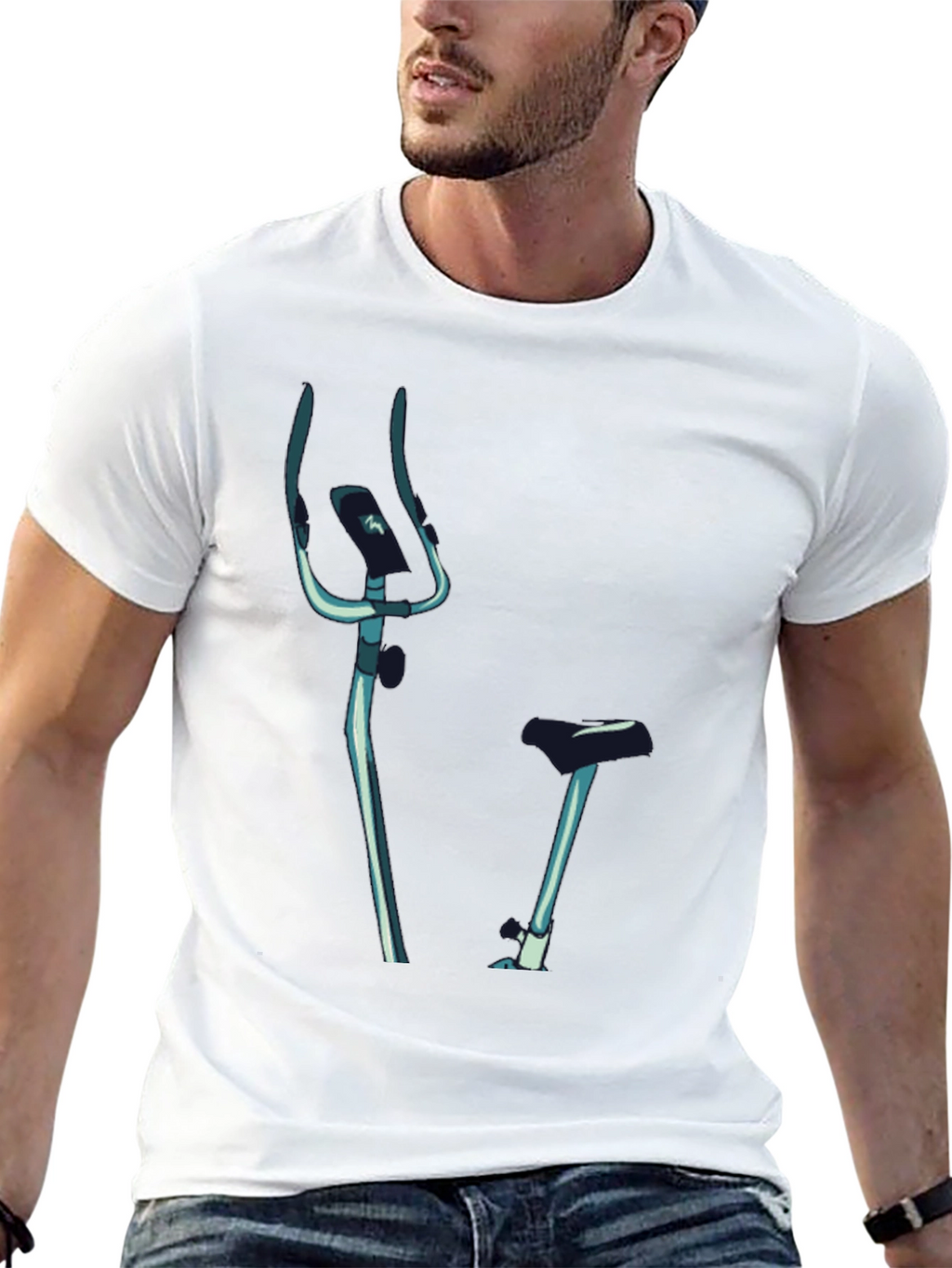 Indoor Bike Graphic Tee - Black Casual T-Shirt