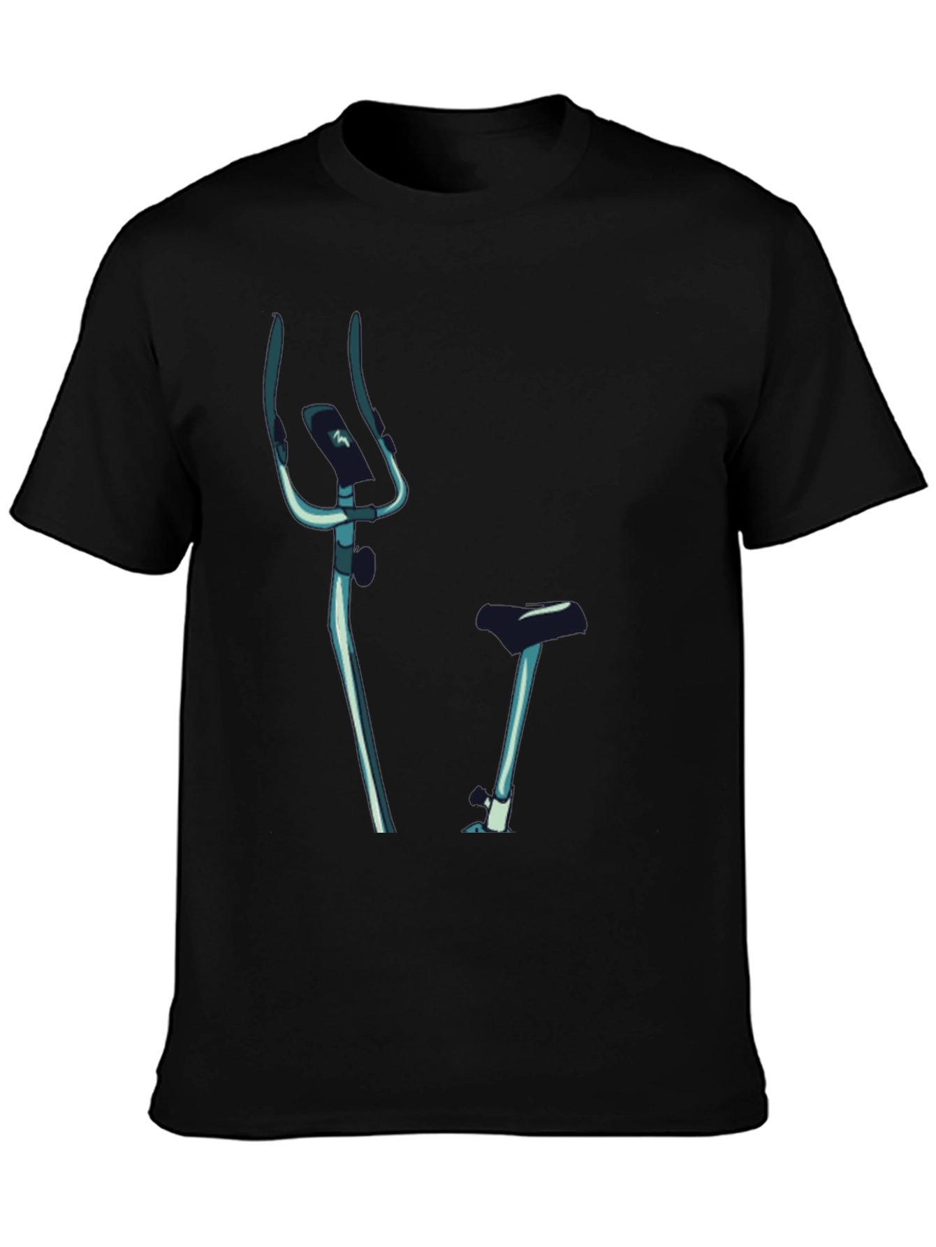 Indoor Bike Graphic Tee - Black Casual T-Shirt