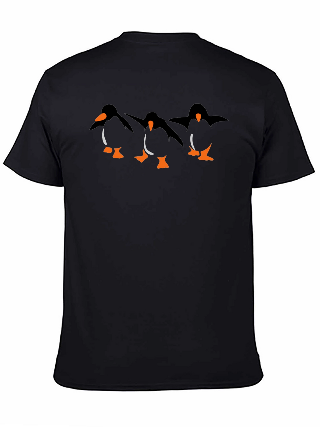 Penguin Parade Graphic Tee - Black Casual T-Shirt