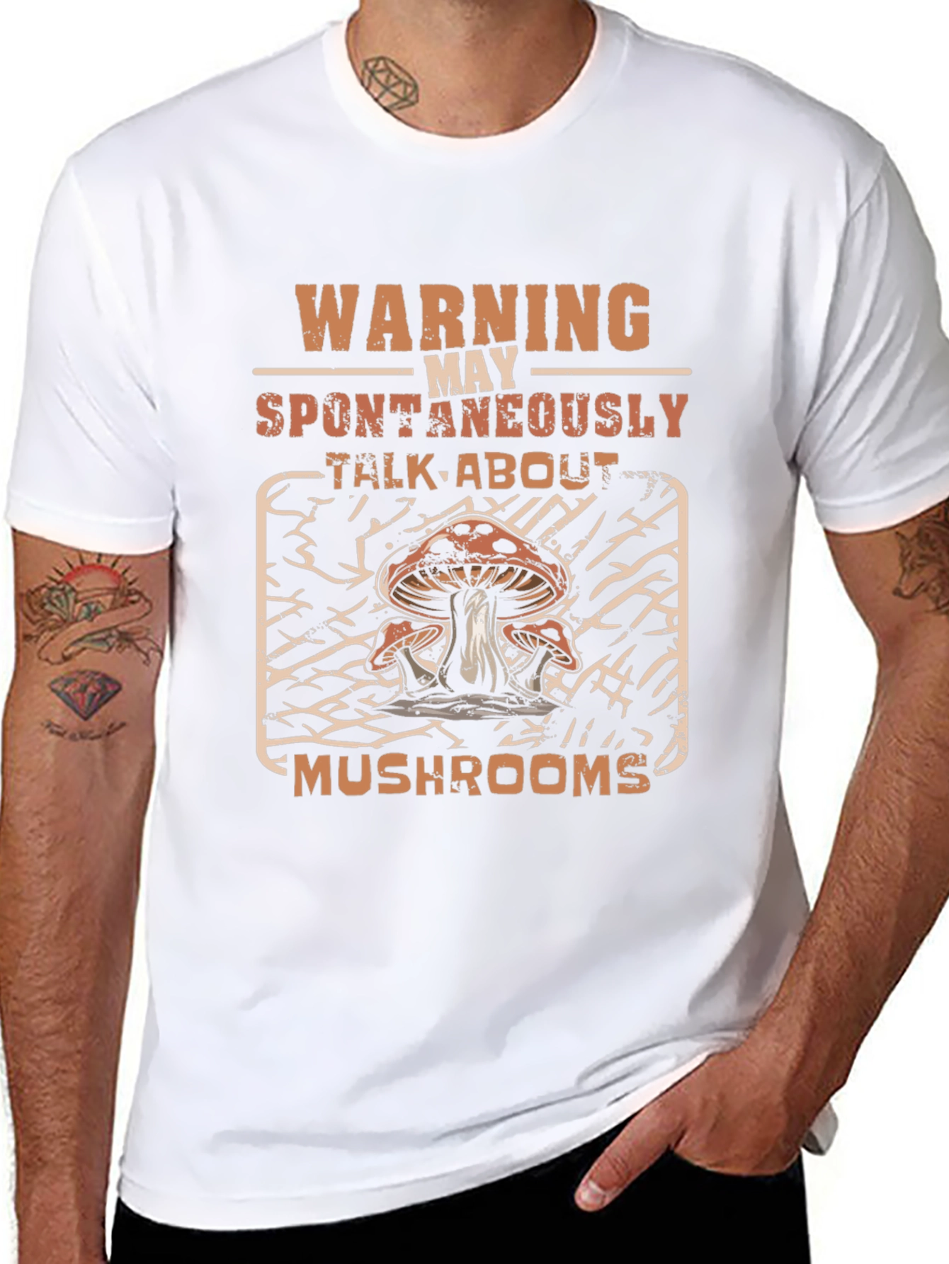 Warning May Spontaneously Talk About Mushrooms T-Shirt