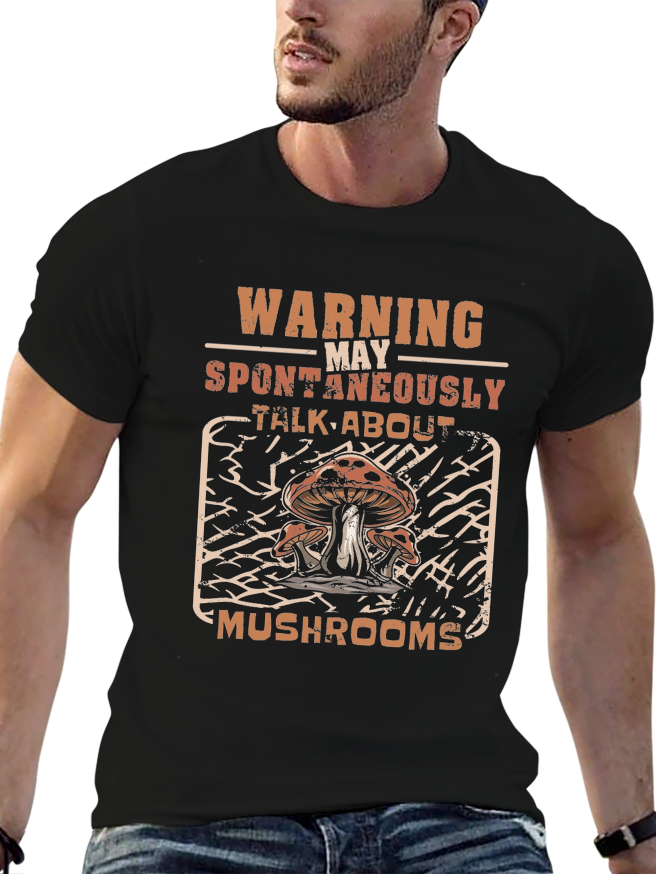 Warning May Spontaneously Talk About Mushrooms T-Shirt