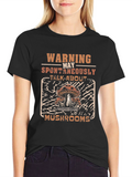 Warning May Spontaneously Talk About Mushrooms T-Shirt