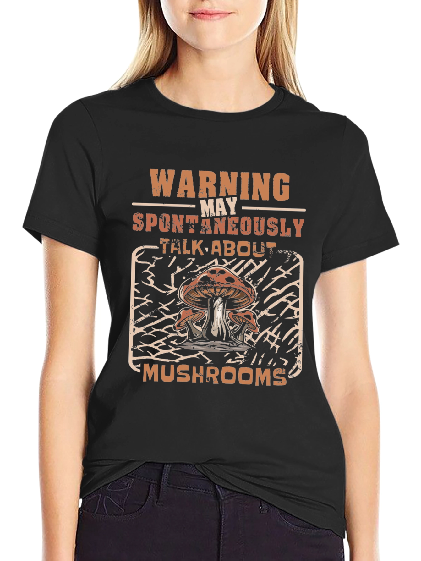 Warning May Spontaneously Talk About Mushrooms T-Shirt