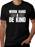 Work Hard & Be Kind Black Graphic Tee