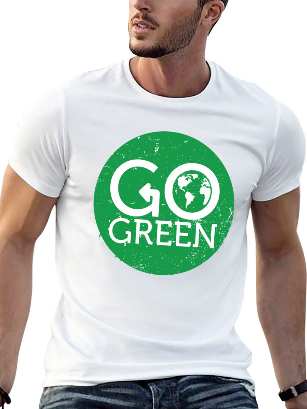 Go Green Earth Graphic Tee - Eco Friendly T-Shirt