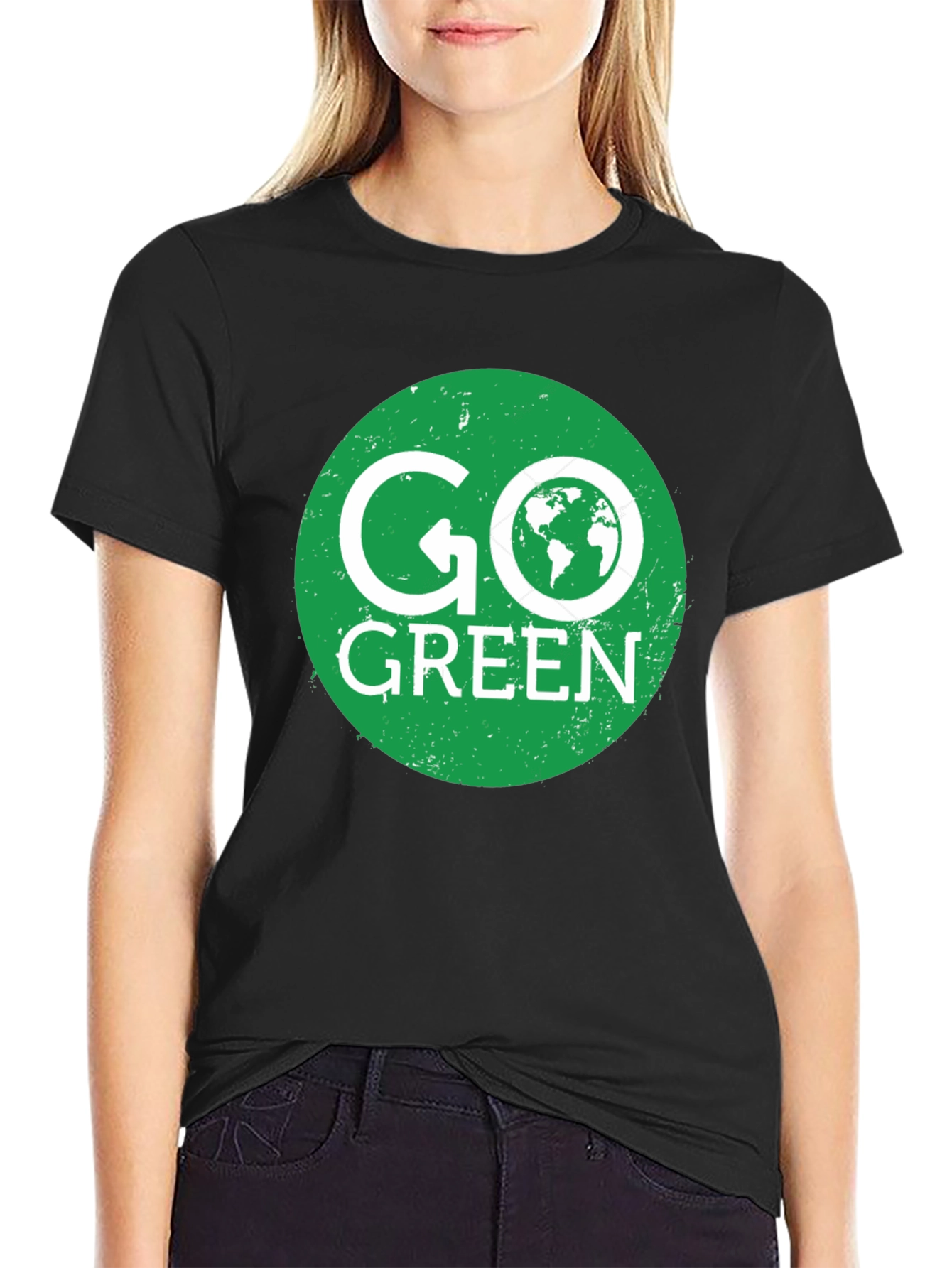 Go Green Earth Graphic Tee - Eco Friendly T-Shirt