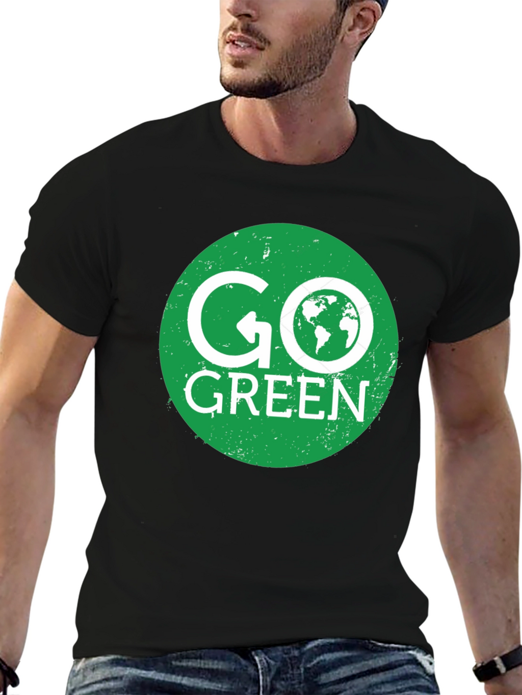Go Green Earth Graphic Tee - Eco Friendly T-Shirt