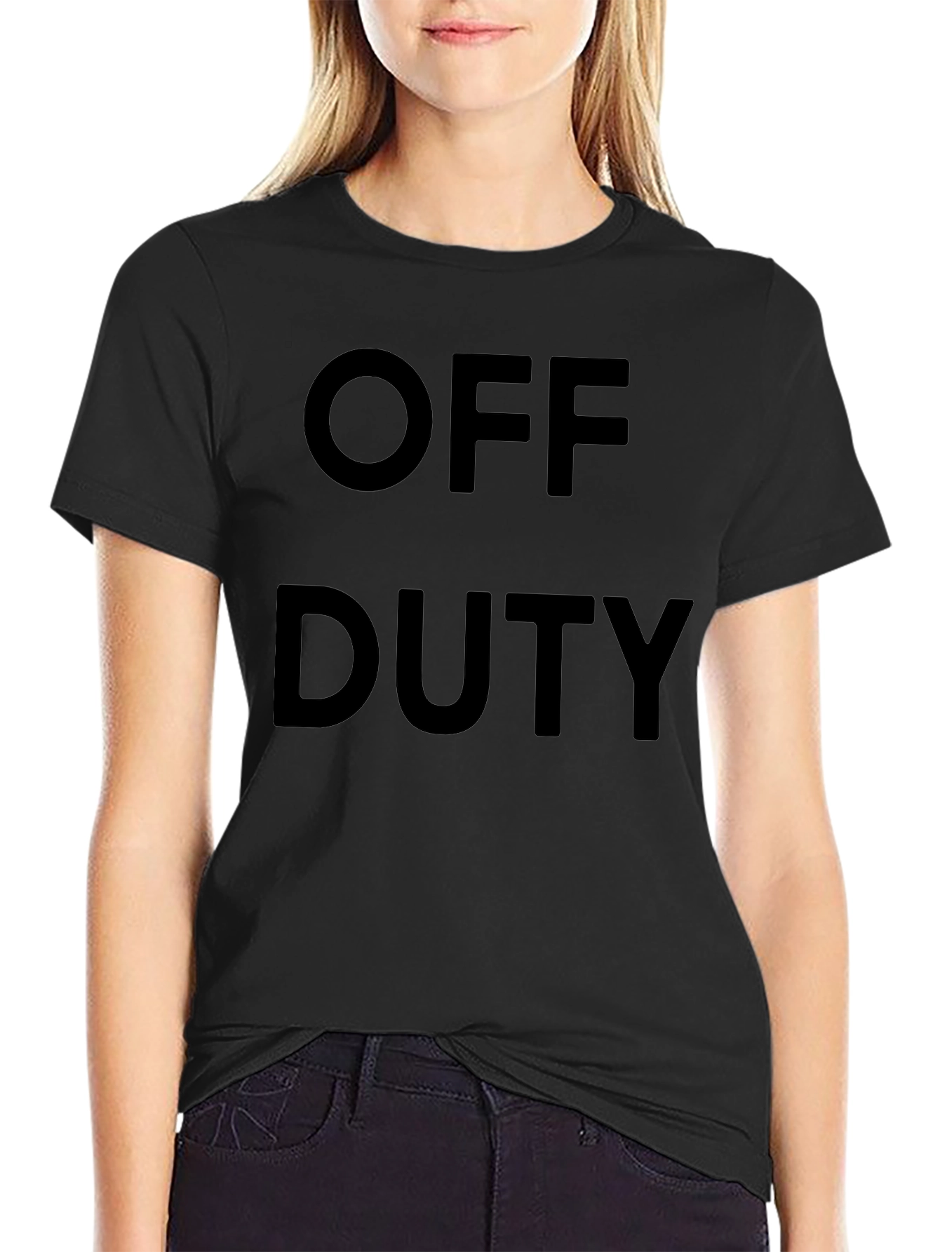 Off Duty Black T-Shirt - Casual Relaxed Fit