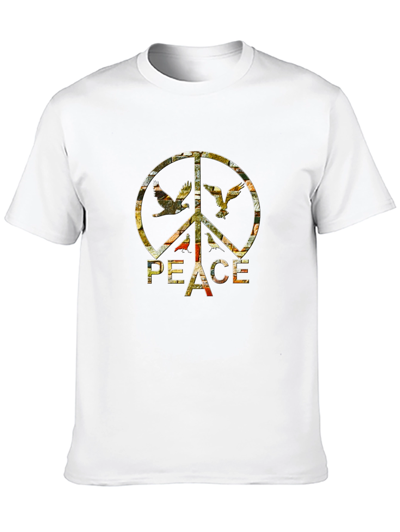 Peace Sign Dove T-Shirt - Retro Graphic Tee