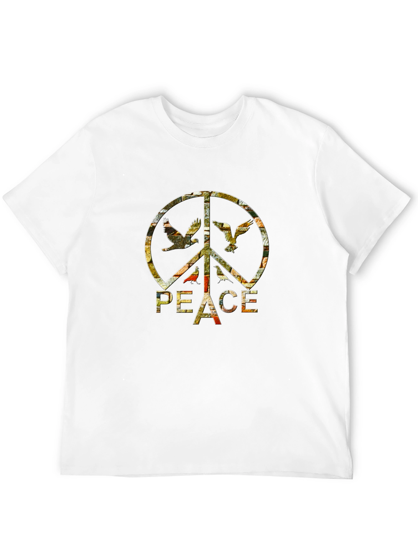 Peace Sign Dove T-Shirt - Retro Graphic Tee