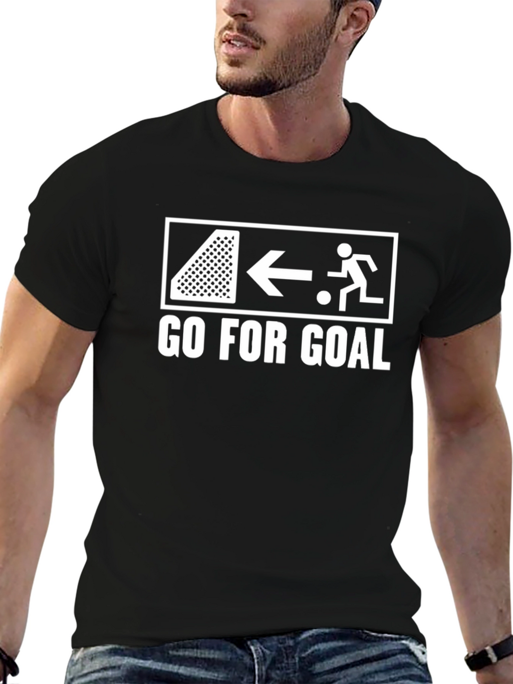 Go for Goal Soccer T-Shirt - Black