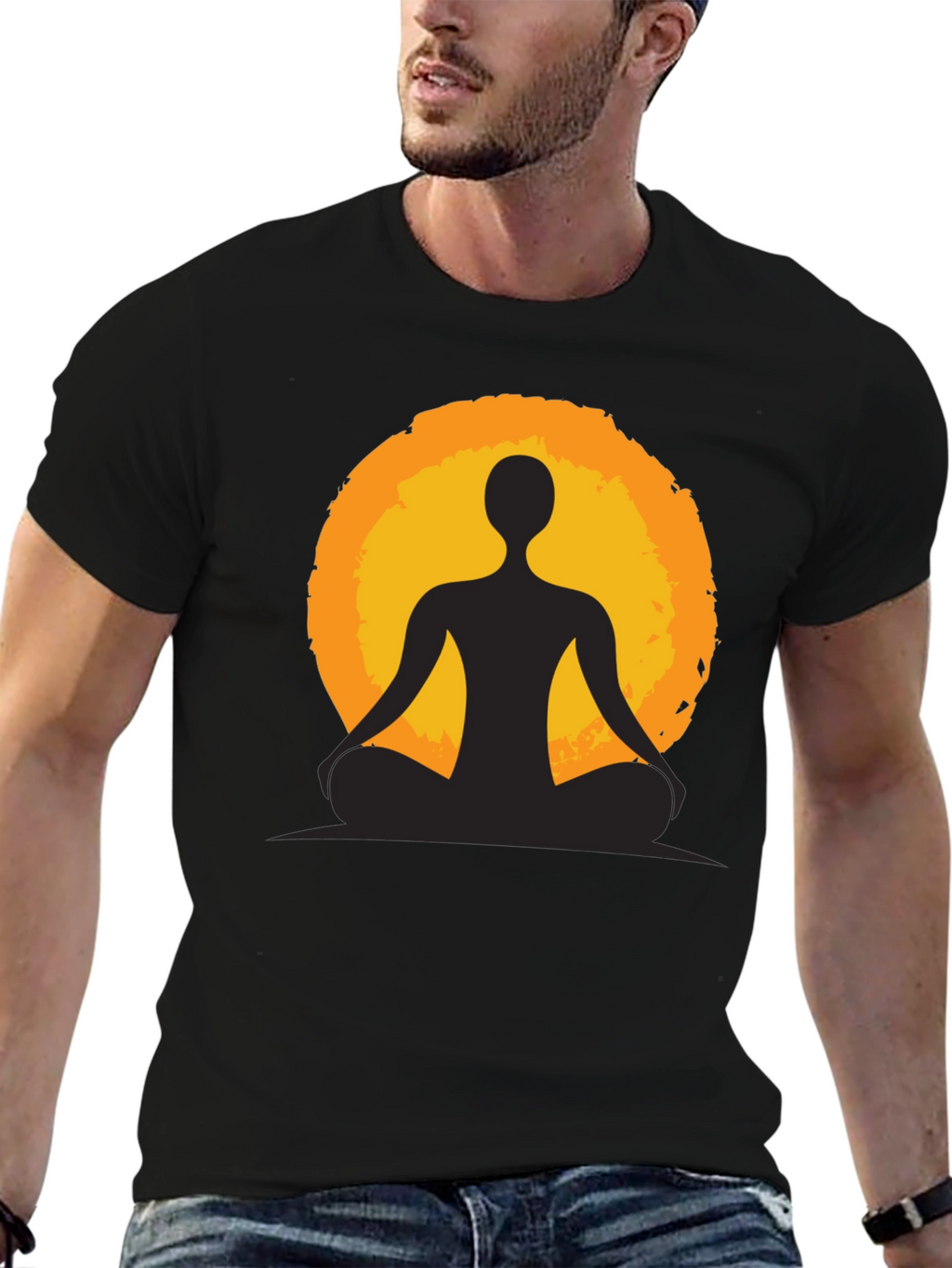 Meditative Silhouette Graphic Tee