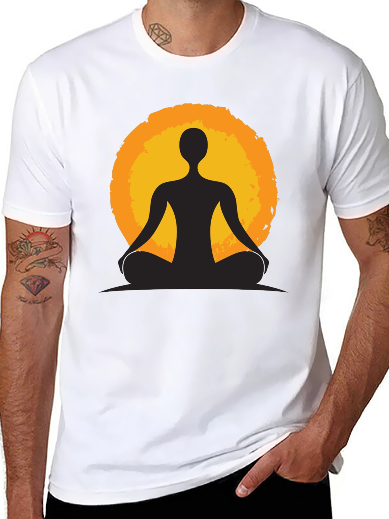 Meditative Silhouette Graphic Tee