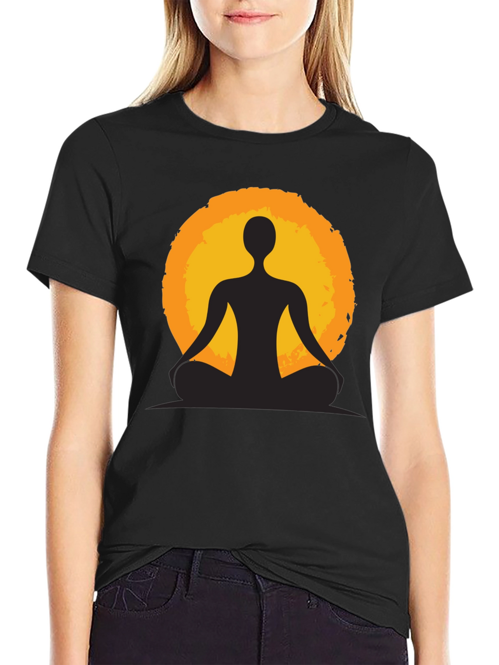 Meditative Silhouette Graphic Tee