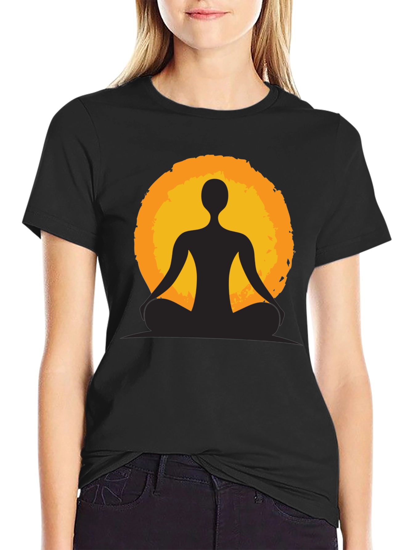 Meditative Silhouette Graphic Tee
