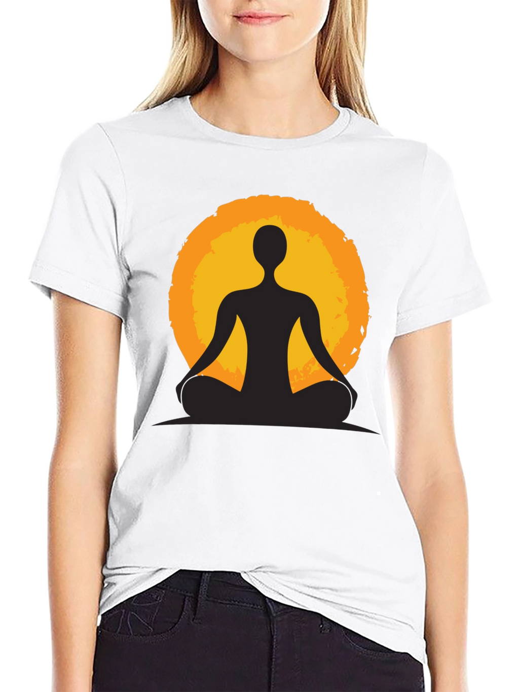 Meditative Silhouette Graphic Tee