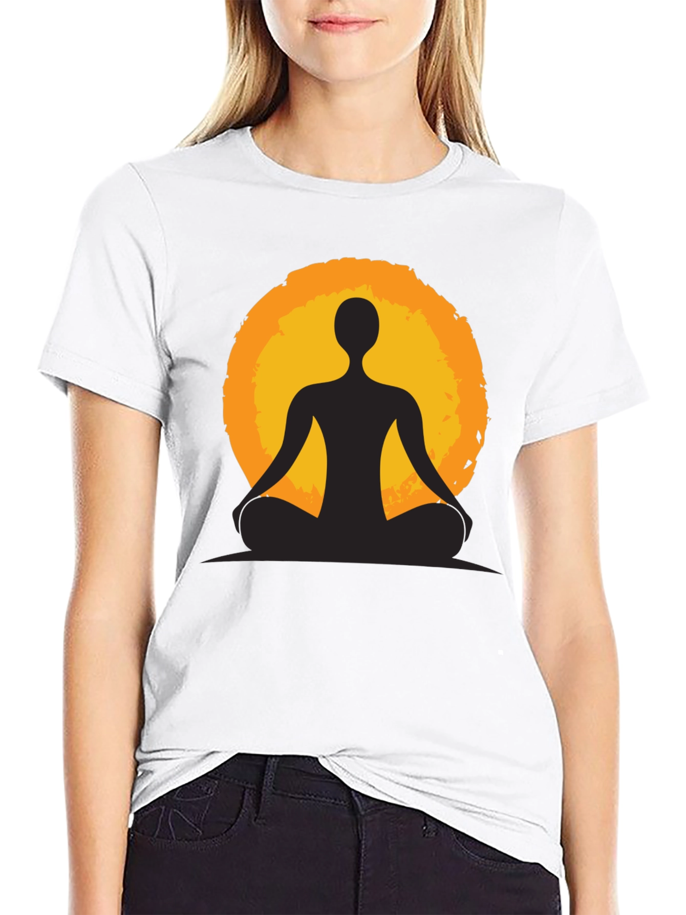 Meditative Silhouette Graphic Tee