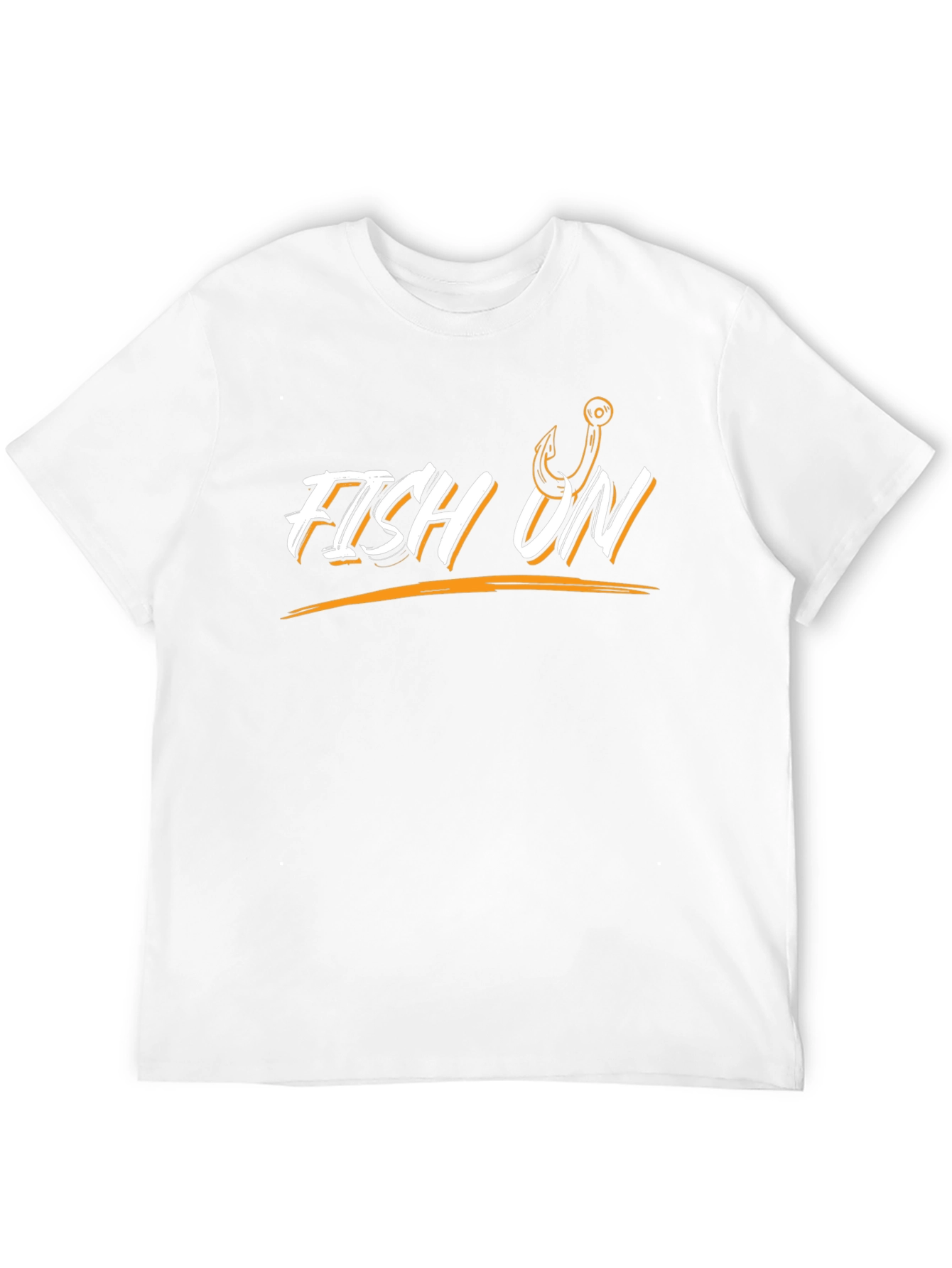 Fish On Black T-Shirt | Fishing Hook Design