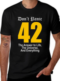 Dont Panic 42 T-Shirt - Answer to Life Universe