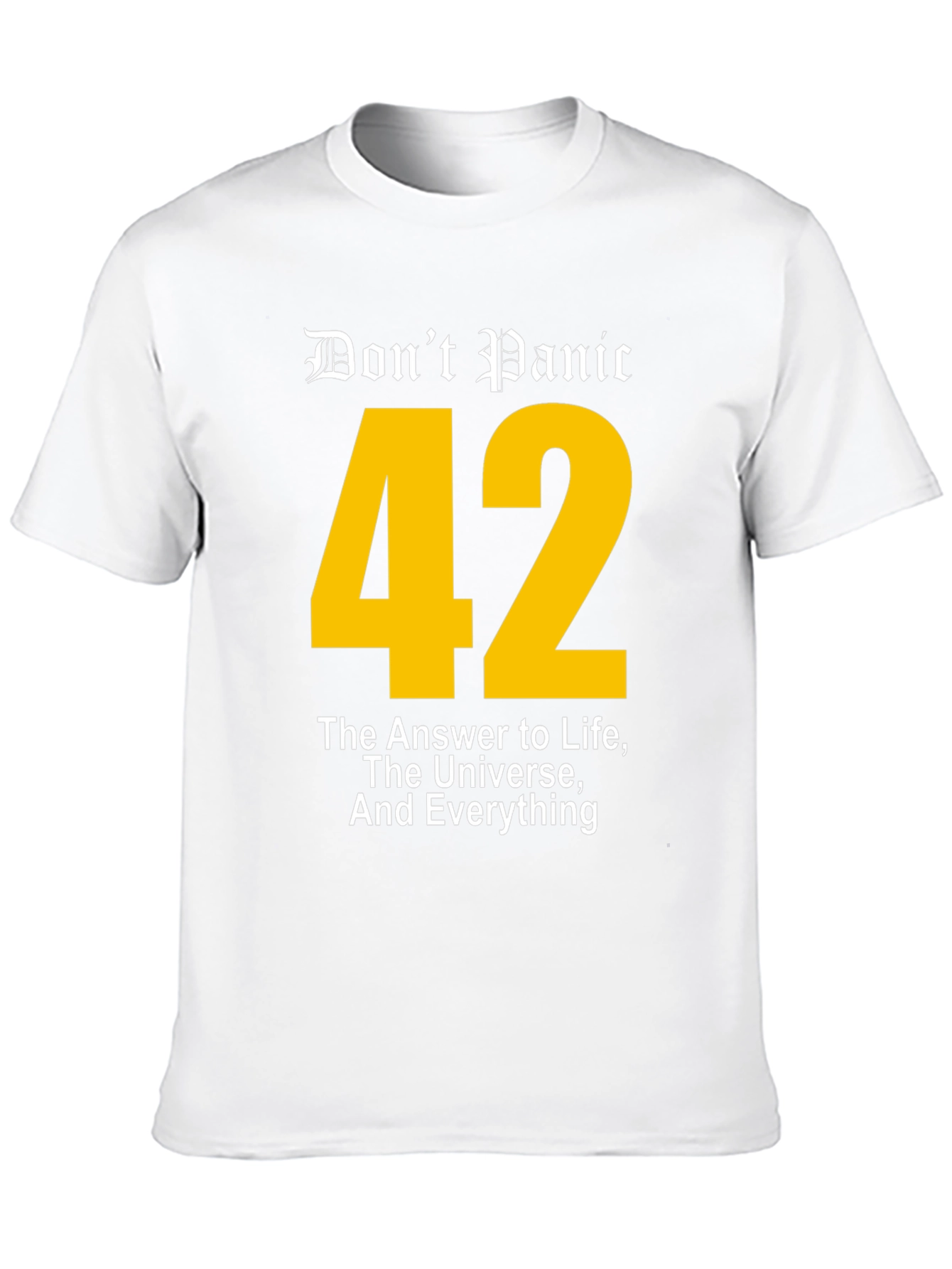 Dont Panic 42 T-Shirt - Answer to Life Universe