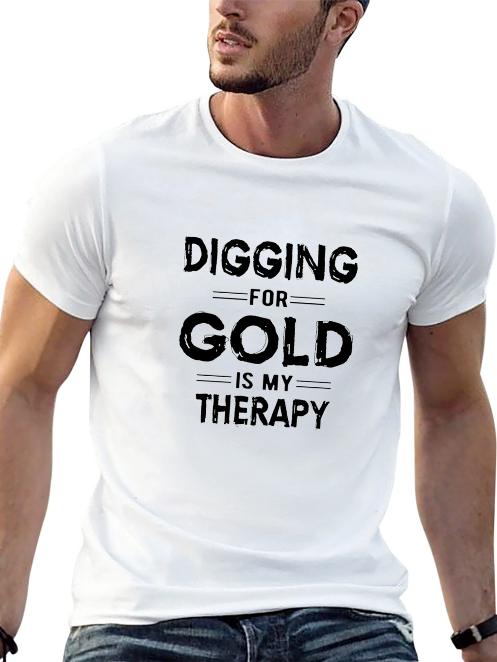 Digging For Gold Therapy Black T-Shirt