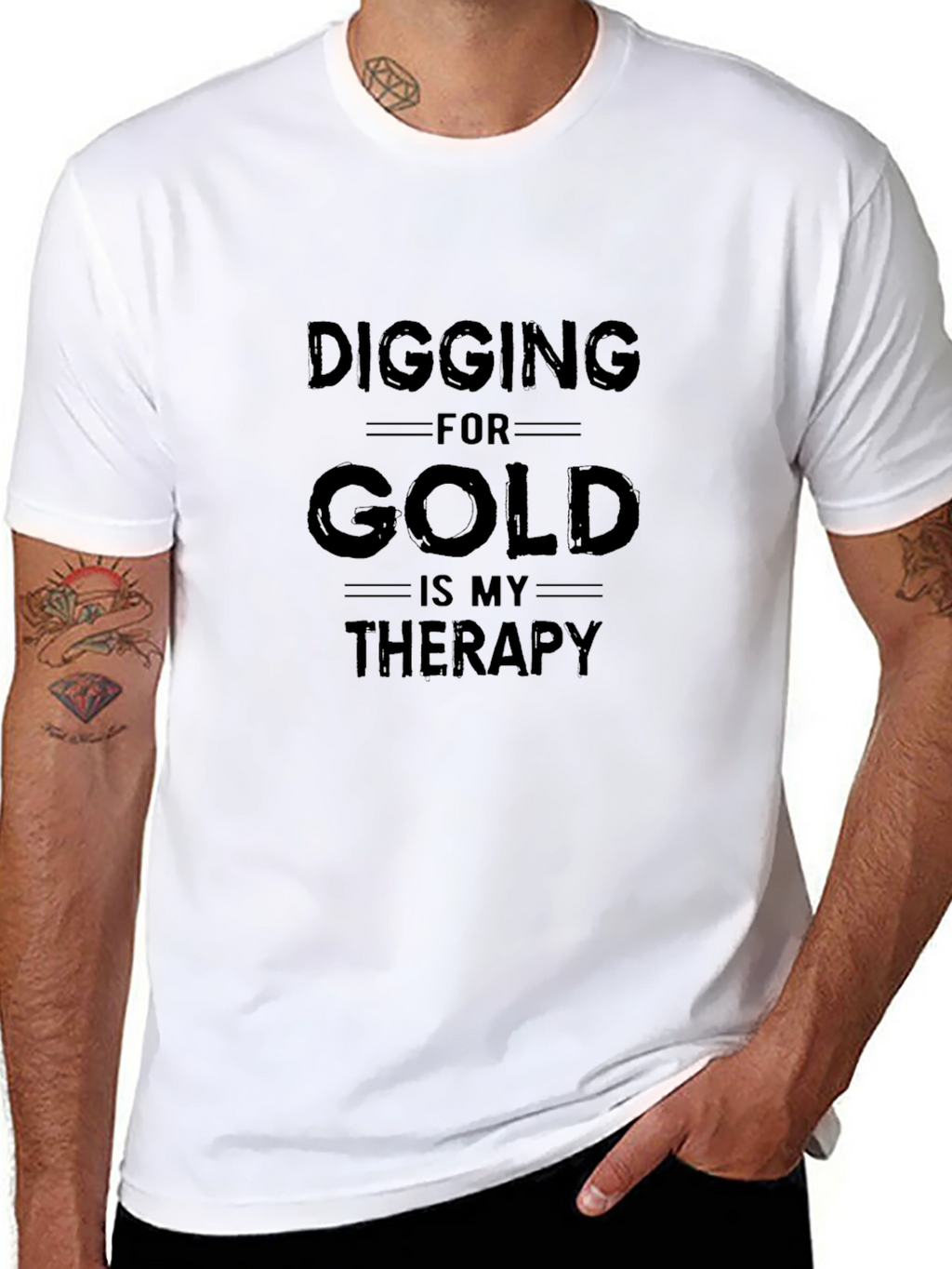 Digging For Gold Therapy Black T-Shirt