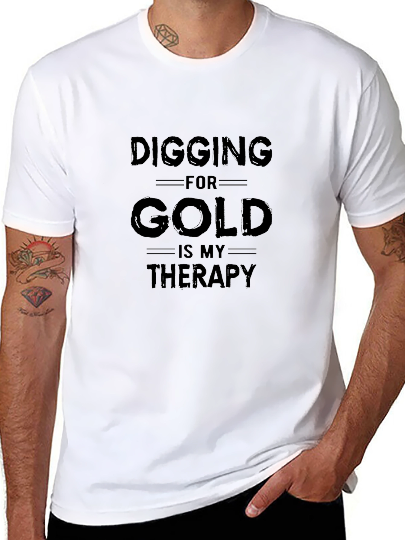 Digging For Gold Therapy Black T-Shirt