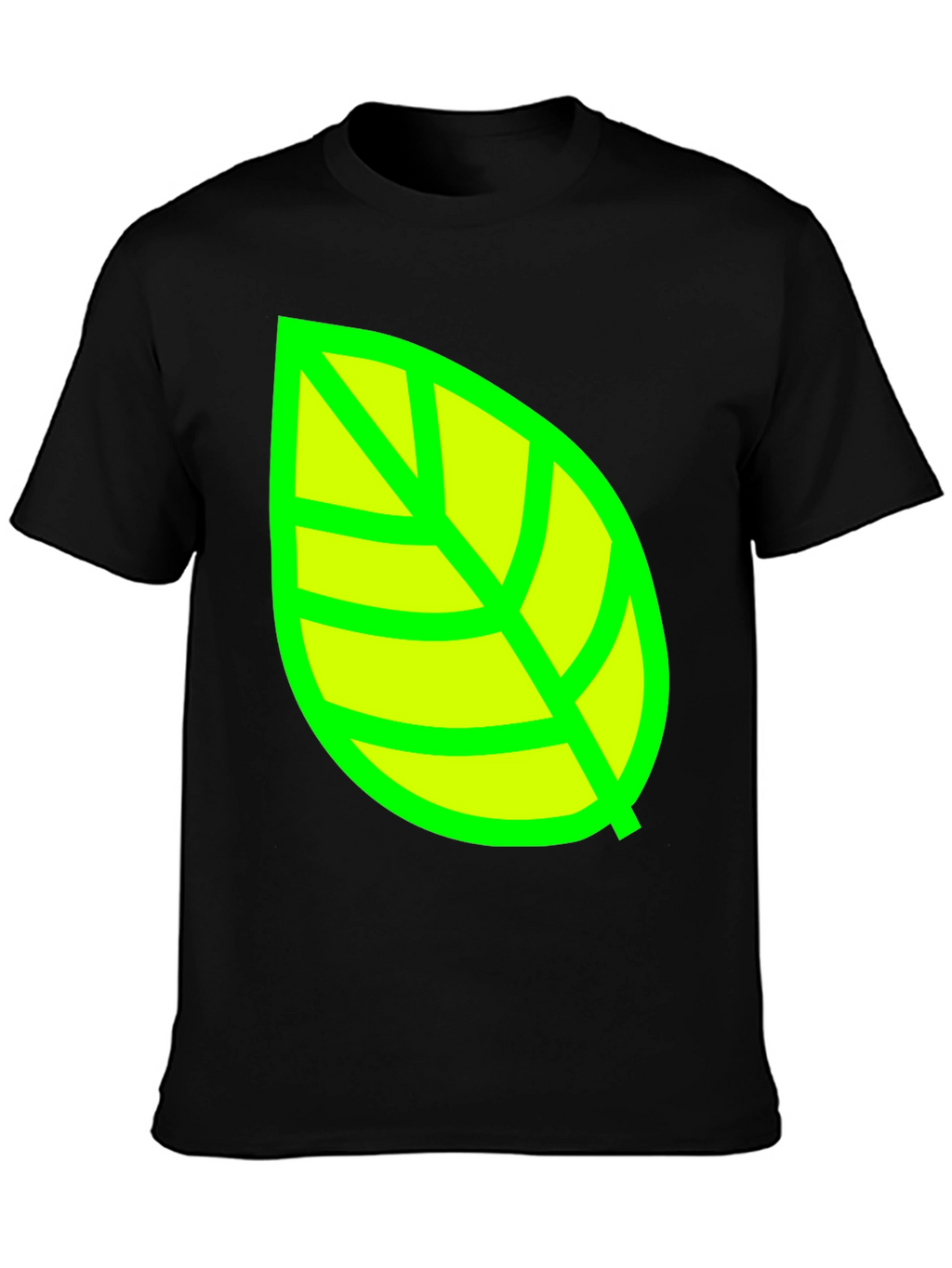 Green Leaf Graphic T-Shirt - Casual Cotton Tee