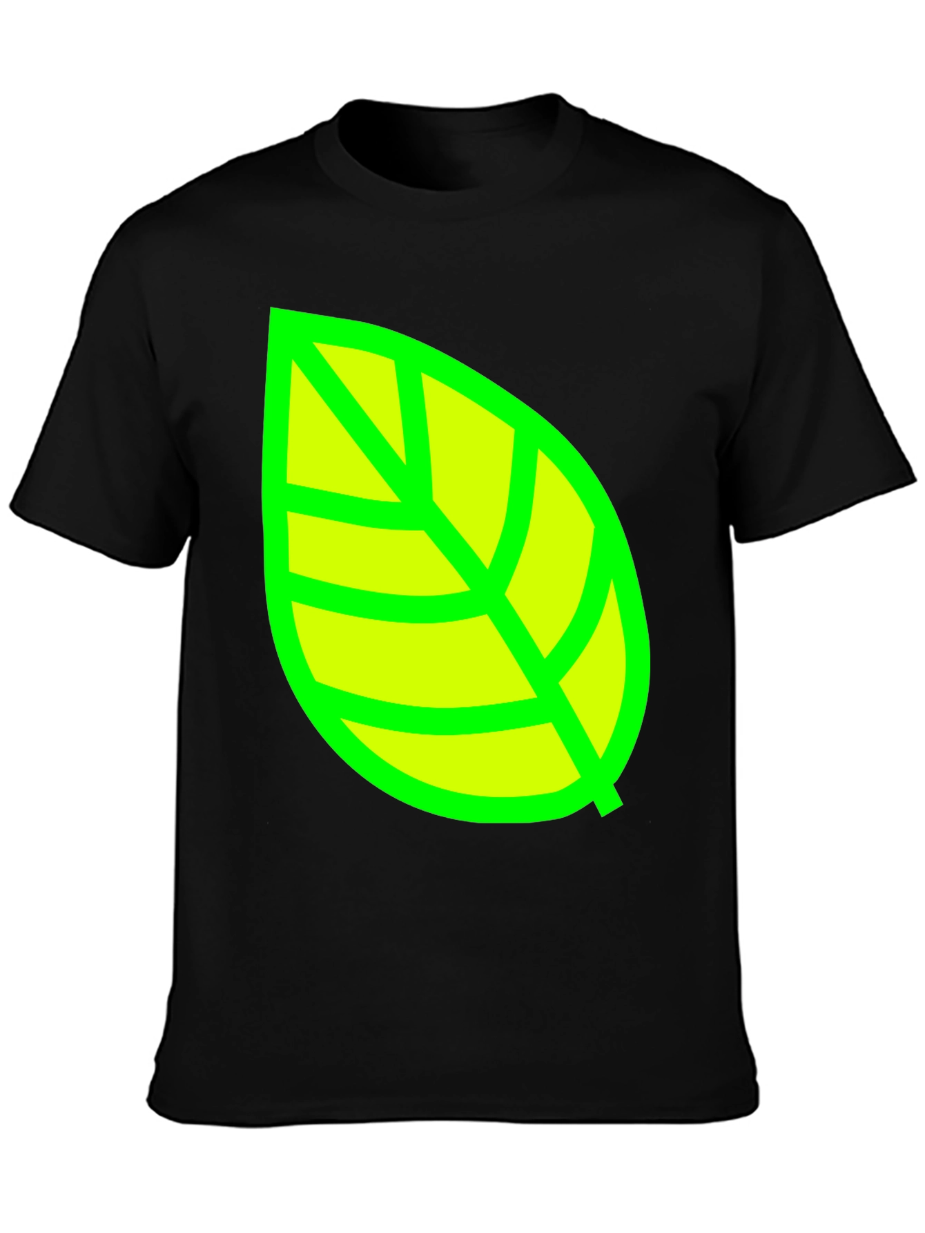 Green Leaf Graphic T-Shirt - Casual Cotton Tee