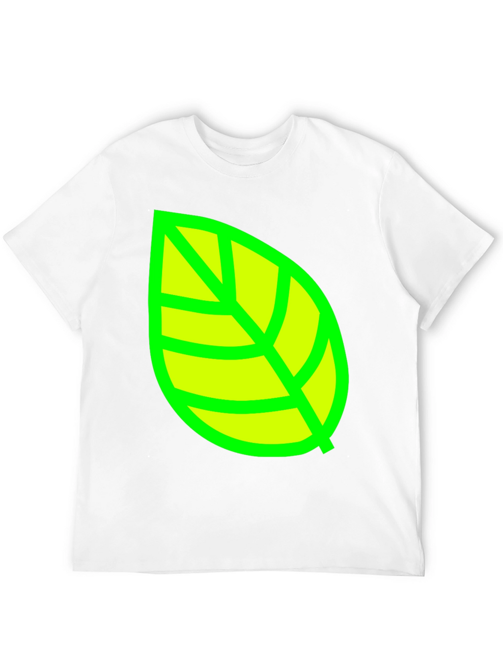 Green Leaf Graphic T-Shirt - Casual Cotton Tee