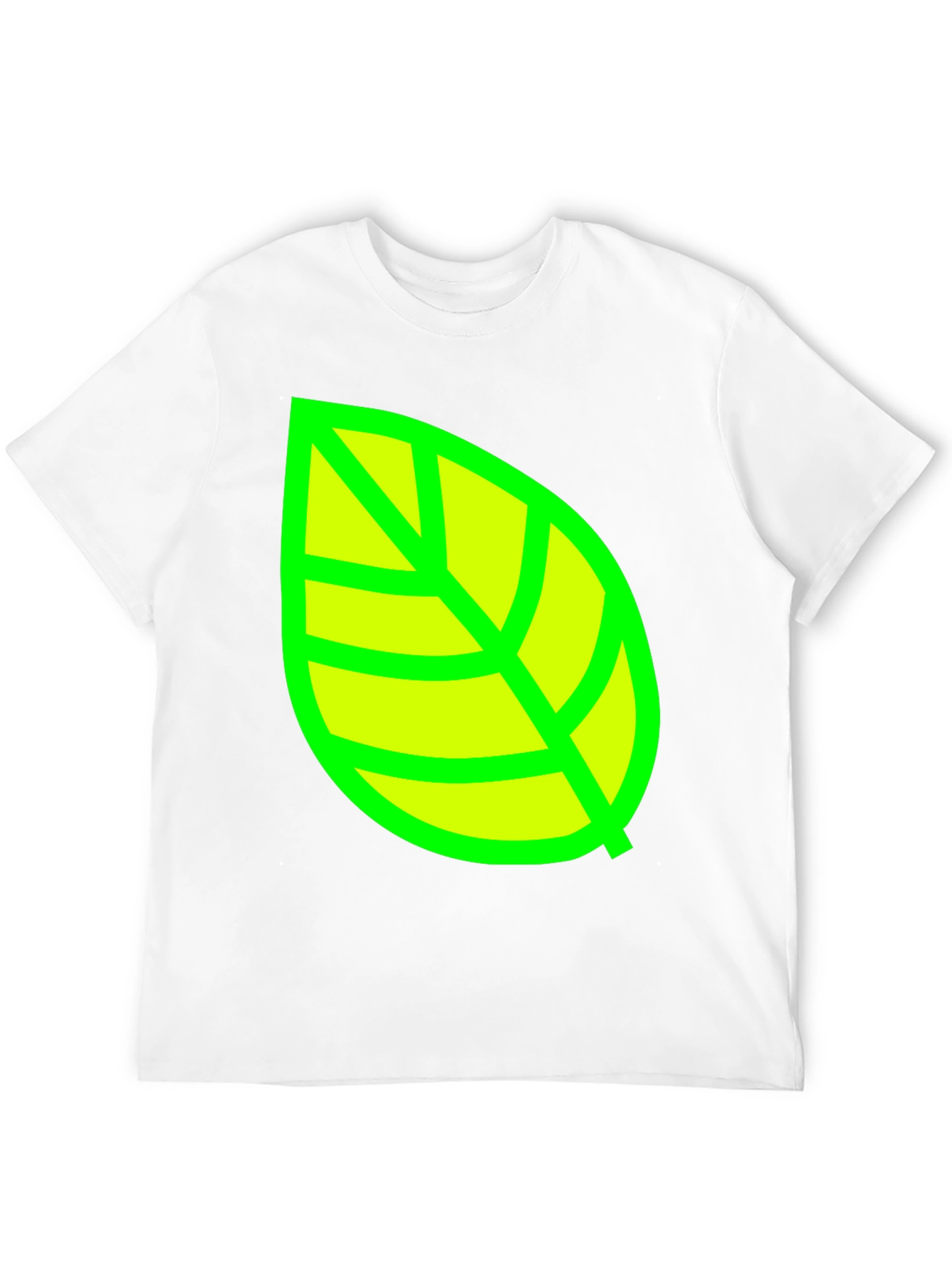 Green Leaf Graphic T-Shirt - Casual Cotton Tee