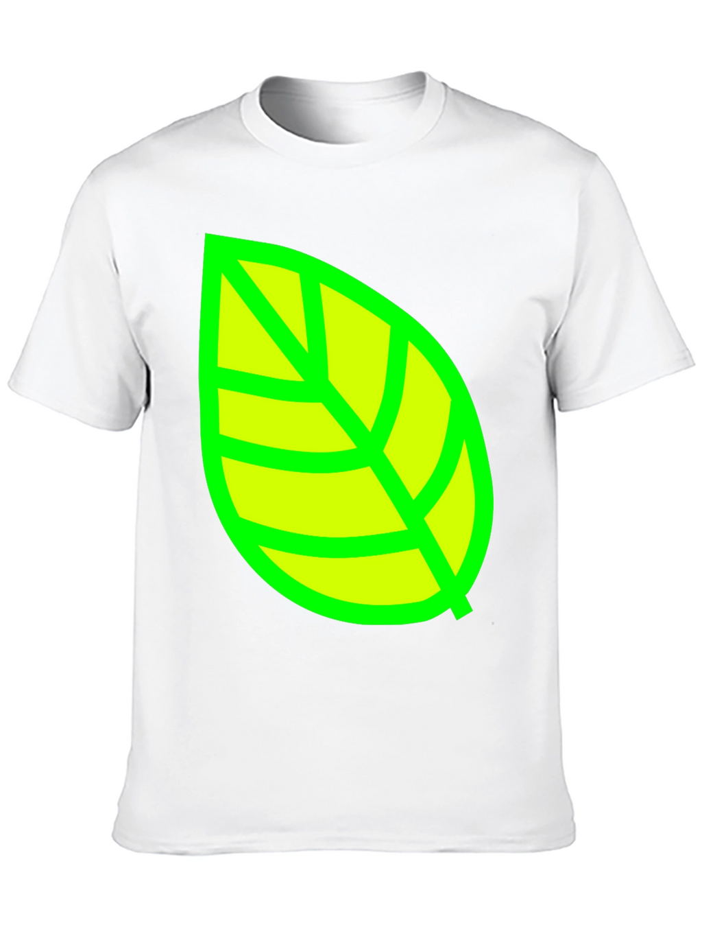 Green Leaf Graphic T-Shirt - Casual Cotton Tee