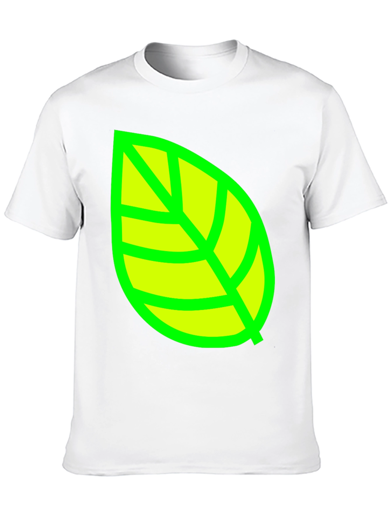 Green Leaf Graphic T-Shirt - Casual Cotton Tee